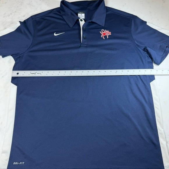 Nike Richmond Spiders Dri-Fit Sphere Polo Mens XL Navy Blue Excellent - Picture 4 of 7